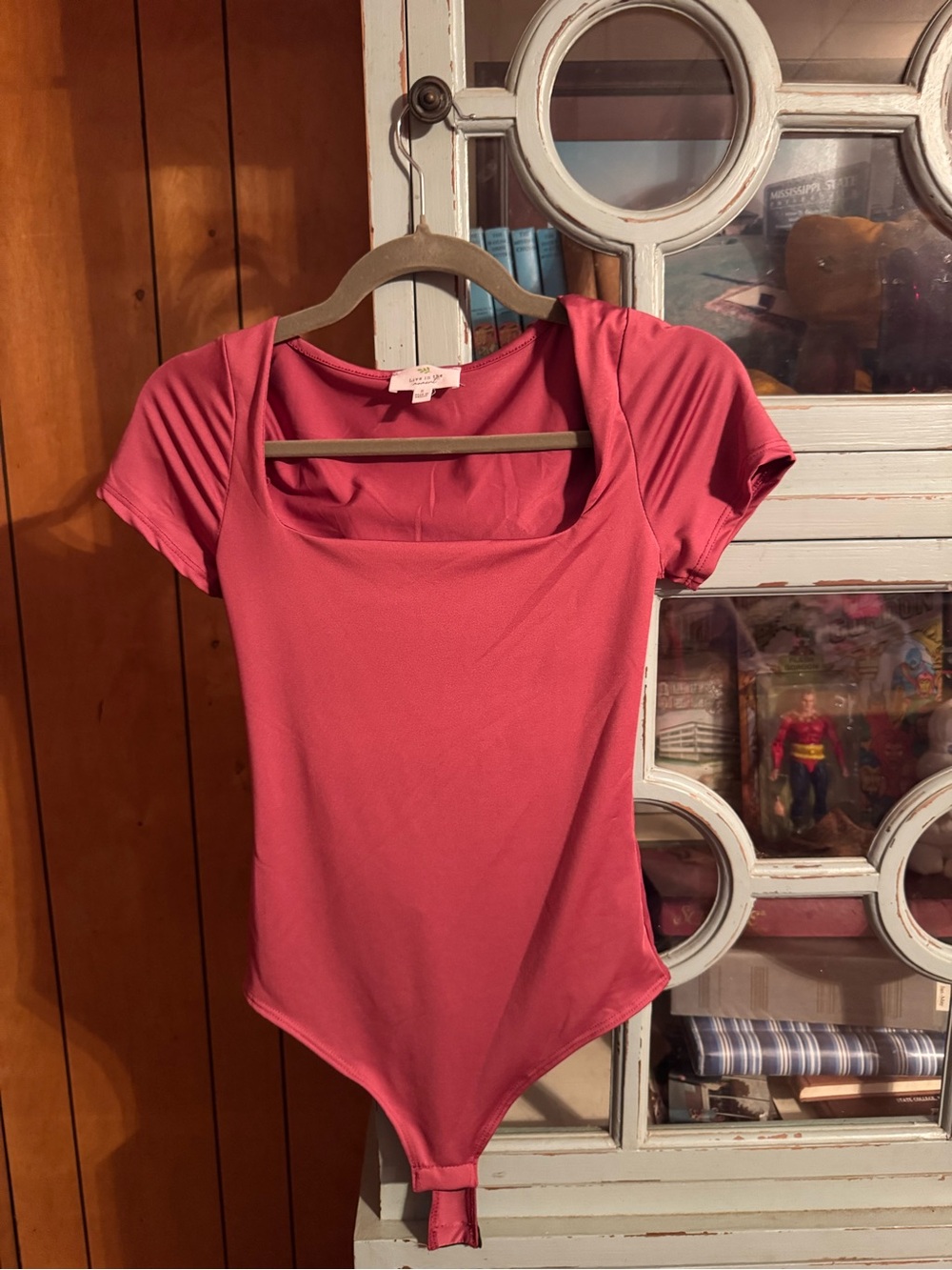 Women's Square-Neck Bodysuit Live in the Moment Size Small B9